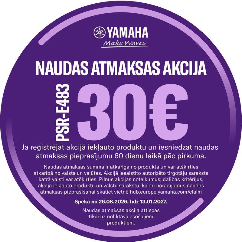 Yamaha CashBack akcija