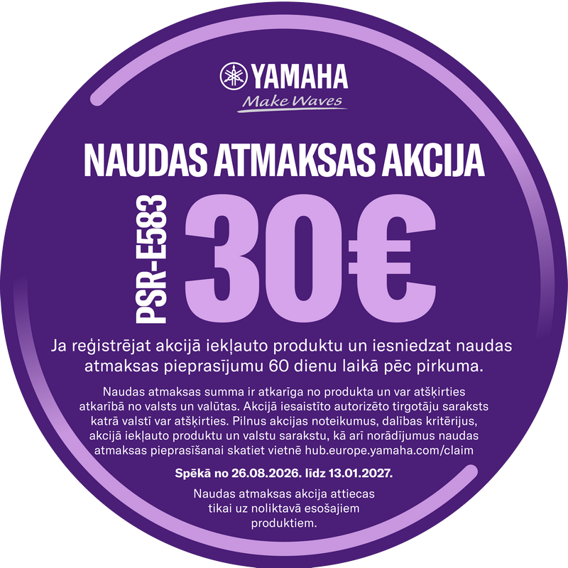 Yamaha PSR-E583 CashBack akcija