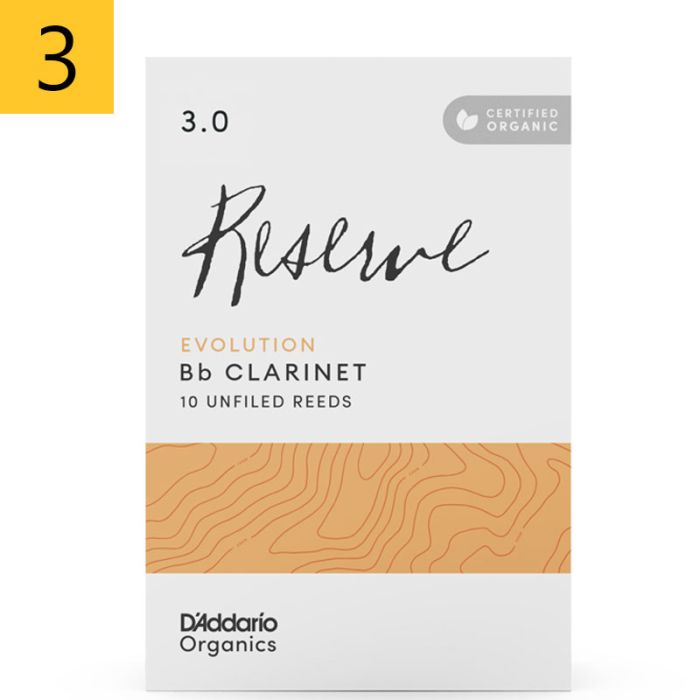 3 Organic Reserve Evolution Daddario Bb klarnetes mēlīte