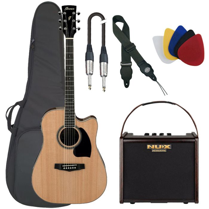 Elektro akustiskā ģitāra komplekts Ibanez PF15ECE-NT