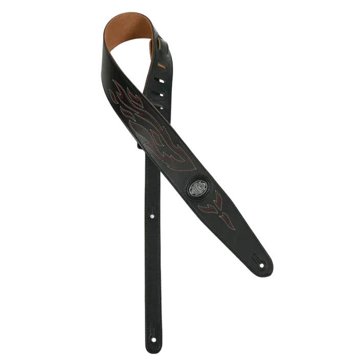 Ģitāras siksna ādas Gaucho Silhouet GST-550-BK