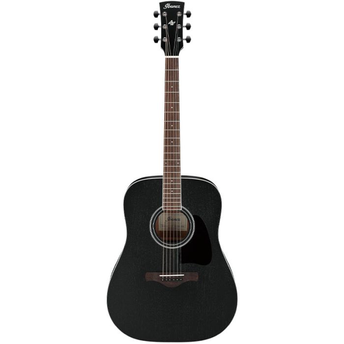 Ibanez AW84 WK Artwood front side view acoustic guitar black