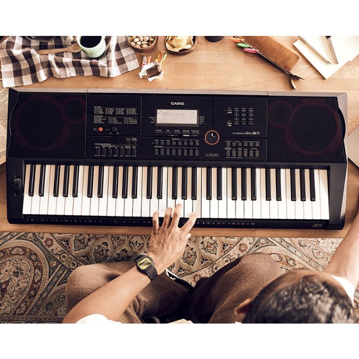 Casio CT-X3000 keyboard standing on the table