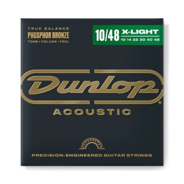 Akustiskās ģitāras stīgas Dunlop DAP1048 Phosphor Bronze (10-48)