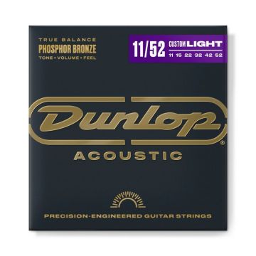 Akustiskās ģitāras stīgas Dunlop DAP1152 Phosphor Bronze (11-52)