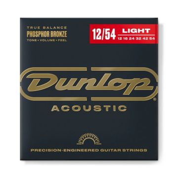 Akustiskās ģitāras stīgas Dunlop Phosphor Bronze (12-54)