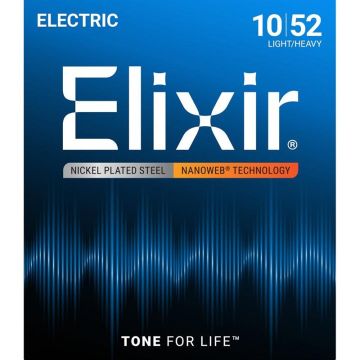 Elektriskās ģitāras stīgas Elixir 12077 Nanoweb (10-52)