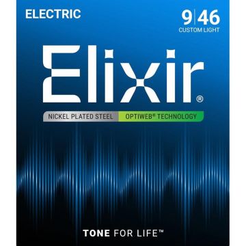 Elektriskās ģitāras stīgas Elixir 19027 Optiweb (09-46)