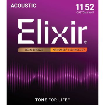 Elixir 11027 Nanoweb Bronze 80/20 11-52