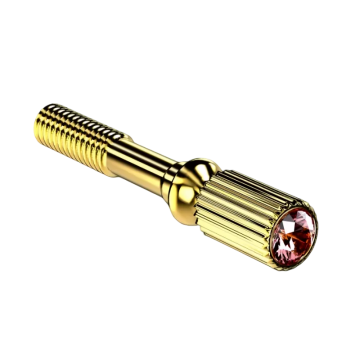 JLV ligatūras savilcējskrūve ar sarkanu dekoratīvo kristālu 