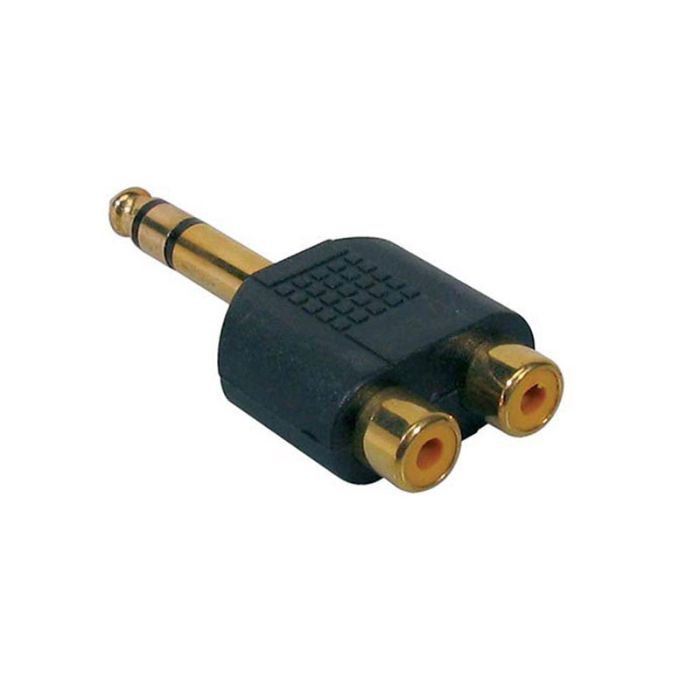 RCA x2 uz 6,3mm stereo jack pārveidotājs AT-250