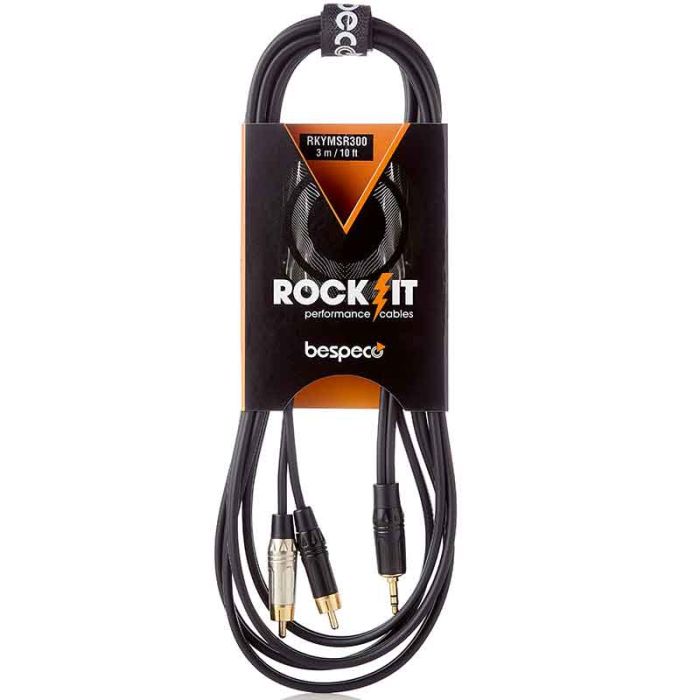 3,5mm stereo jack - RCA male x2 vads 1,5 metri Bespeco