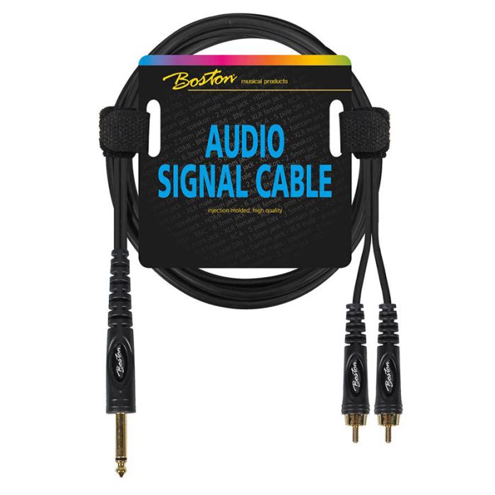 RCA male x2 uz 6,3mm mono male jack