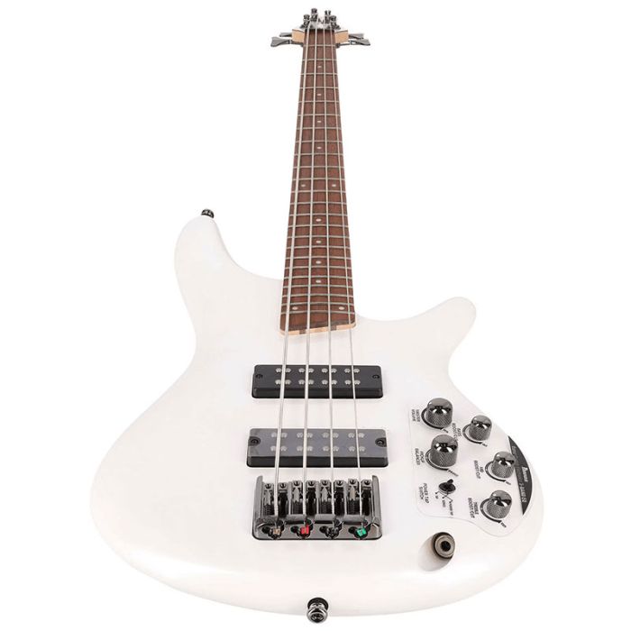 Ibanez SR300E-PW balta basģitāra no priekšas