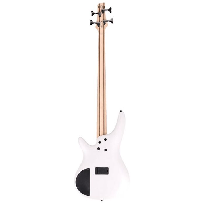 Ibanez SR300E-PW balta basģitāra no aizmugures