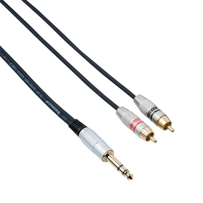 6,3mm stereo jack - RCA x2 3 metri vads Bespeco