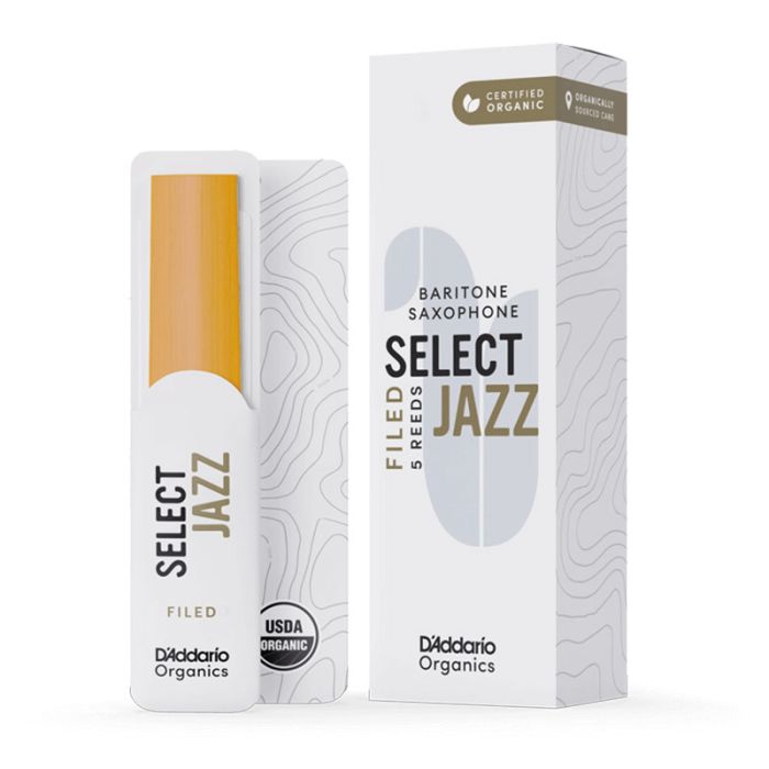 2 Hard Daddario Organic Select Jazz Filed baritona saksofona mēlīte