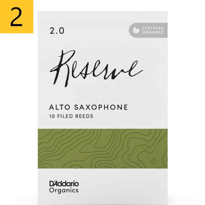 2 Reserve Organic D'addario ODJR1020 alta saksofona mēlīte