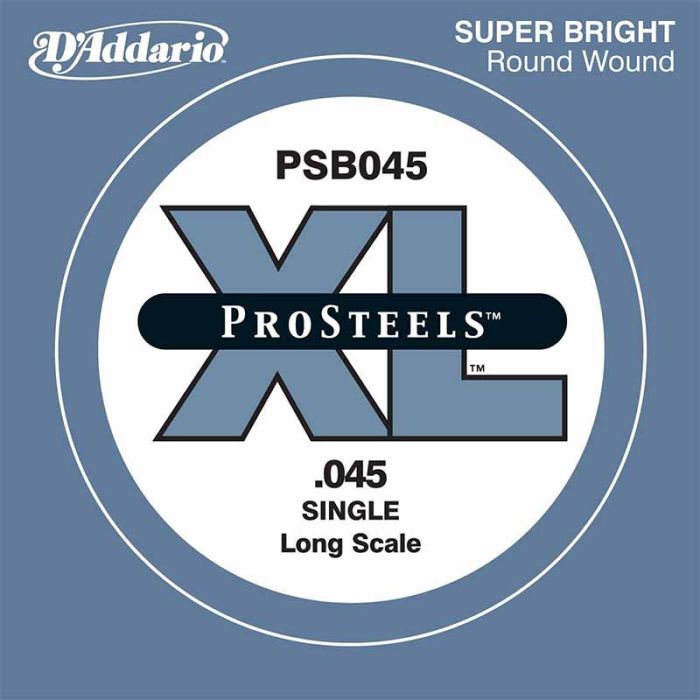 045 D'Addario ProSteels basģitāras stīga