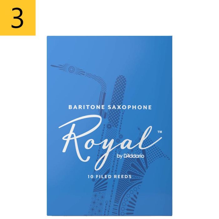 3 Daddario Royal RLB1030 baritona saksofona mēlīte 