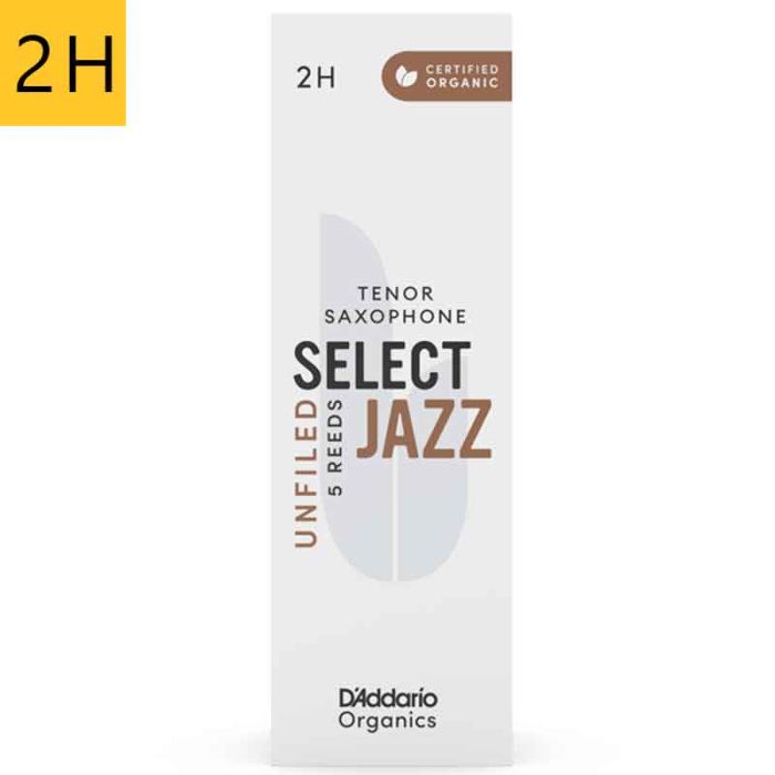 2 Hard Daddario Organic Select Jazz Unfiled ORRS05TSX2H tenora saksofona mēlīte