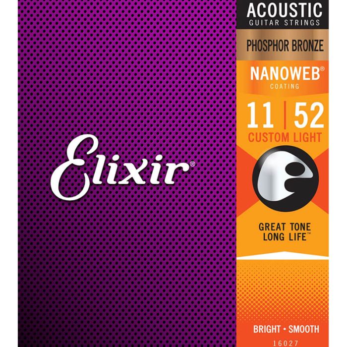 Elixir 16027 Nanoweb Phosphor Bronze 11-52