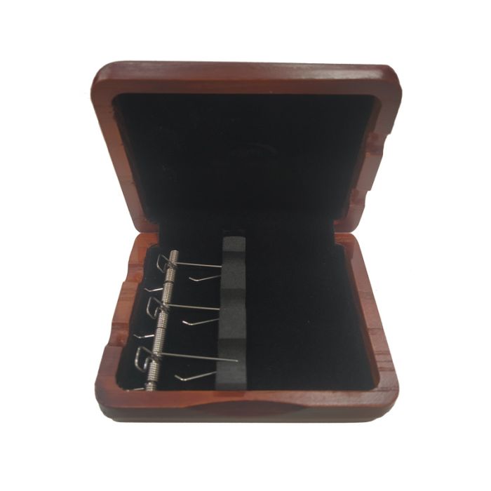 Wooden bassoon reed case in mahogany