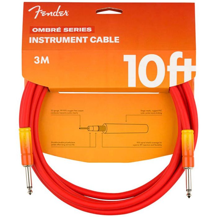 Fender 10' Ombre Tequila Sunrise ģitāras vads