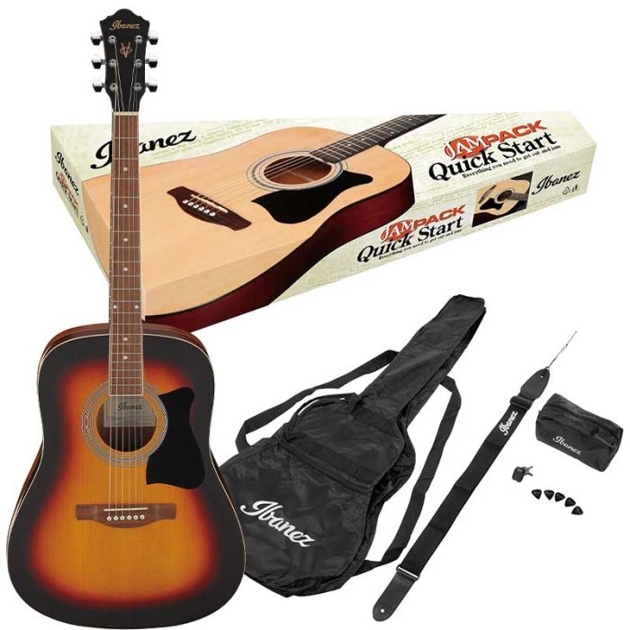 ģitāra Ibanez V50NJP-OVS Sunburst Jam Pack