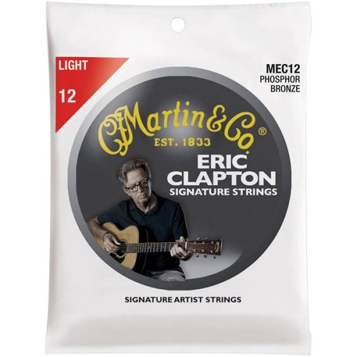 Akustiskās ģitāras stīgas Martin MEC12 Guitar Eric Clapton's Choice 12-54