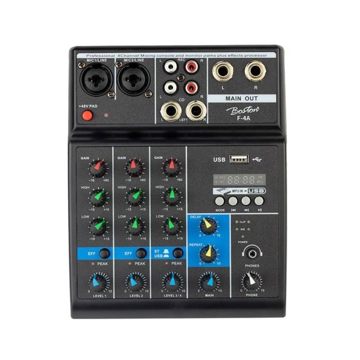 Mikserpults Boston F-4A ar USB