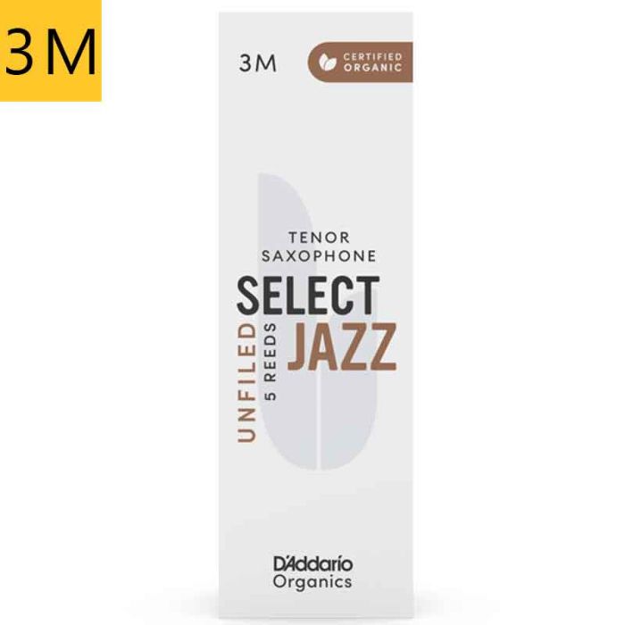 3 Medium Daddario Organic Select Jazz Unfiled ORRS05TSX3M tenora saksofona mēlīte