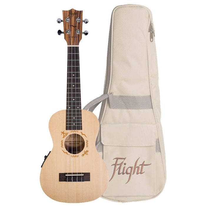 Flight DUC-525-EQ-SP ZEB ukulele ar somu
