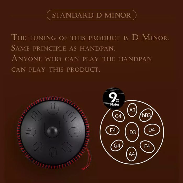 Zvanga 14'' Hluru 9 notis Ink Black
