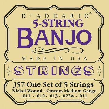 Bandžo stīgas D'Addario J57