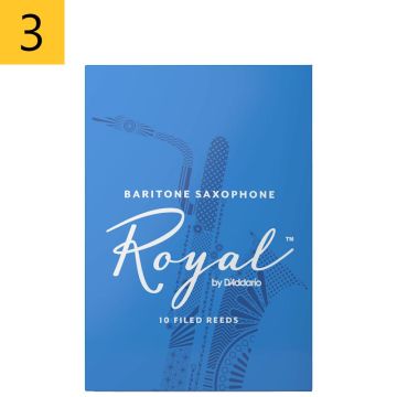 3 Daddario Royal RLB1030 baritona saksofona mēlīte 