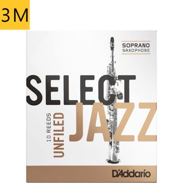 3 Medium RRS10SSX3M Daddario Select Jazz Unfiled soprāna saksofona mēlīte
