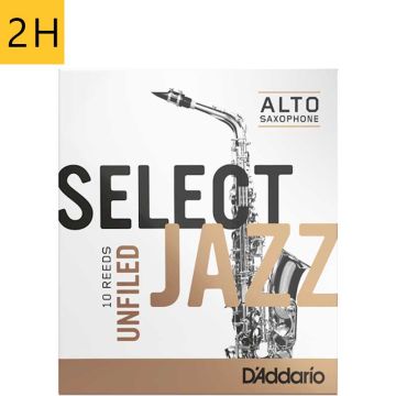 2 Hard Daddario Select Jazz Unfiled RRS10ASX2H alta saksofona mēlīte