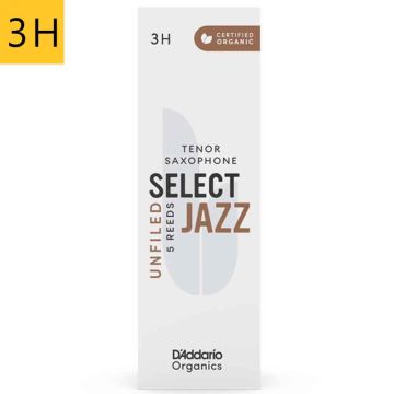 3 Hard Daddario Select Jazz Unfiled RRS05TSX3H tenora saksofona mēlīte
