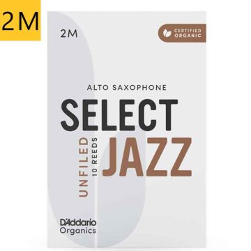2 Medium Daddario Organic Select Jazz Unfiled ORRS10ASX2M alta saksofona mēlīte