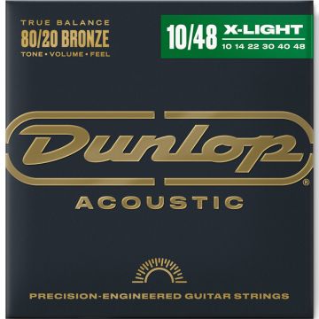 Akustiskās ģitāras stīgas Dunlop DAB1048 Bronze 80/20 (10-48)