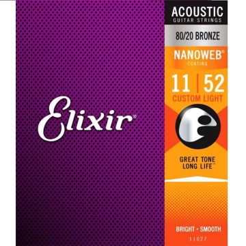 Elixir 11027 Nanoweb Bronze 80/20 11-52