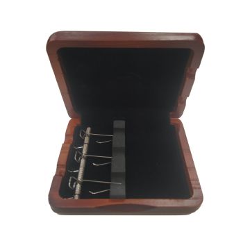 Wooden bassoon reed case in mahogany