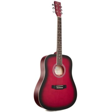 Akustiskā ģitāra sarkanā krāsā SX SD104 RDS