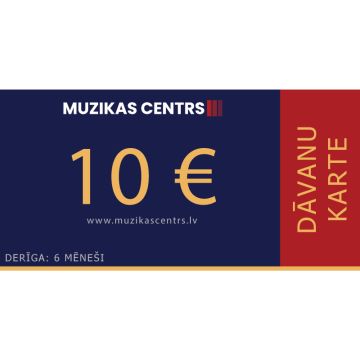Mūzikas Centrs Dāvanu Karte 10 Euro vērtībā