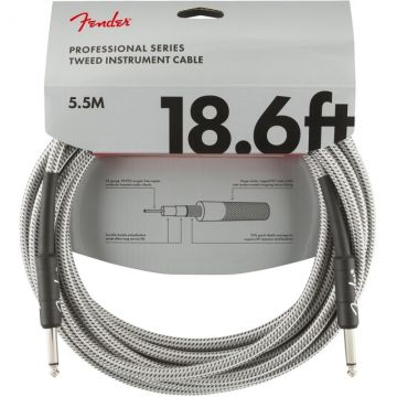 Instrumentu vads, ģitāras vads 5.5 metri Fender White Tweed 